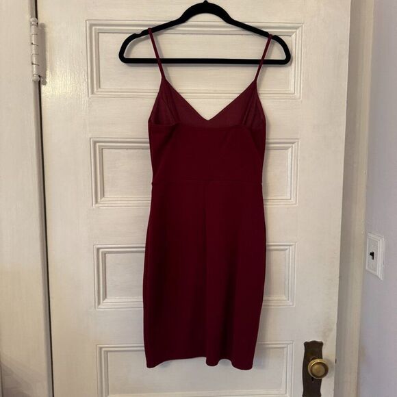 Lulu's Burgundy Wine Red Bodycon Mini Dress - Picture 5 of 13